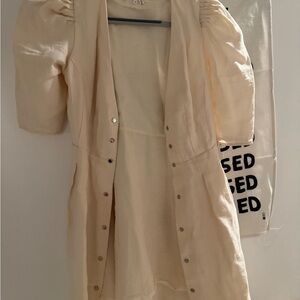 Ba&Sh Beige Button-Down Dress